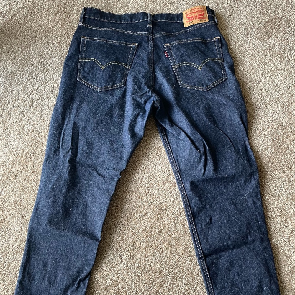 Levi’s dark wash 541. Tapered Athletic fit